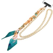 Crossbody Phone Lanyard, Scarf Metal Purse Replacement Strap, Medium Green