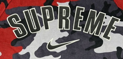 Supreme Nike Arc Corduroy Hooded Jacket SS22 Red Camo Medium Brand