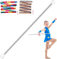 Dance Baton,Batons for Twirling, 28 Inch Stainless Steel Twirling Baton with 2
