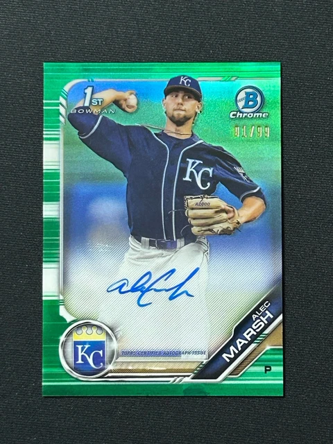 2019 Bowman Chrome 1st Alec Marsh 1/99 Auto RC Royals/ASU