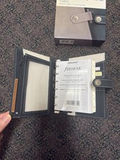 New Rare Filofax Chino Charcoal A7 Pocket Planner Organizer - With Original Box