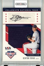 2019 Panini USA Baseball Kenyon Yovan Silhouettes Signatures /199 Card