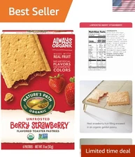 Nature's Path Organic Unfrosted Berry Strawberry Pastries - 11 oz, Fair Trade