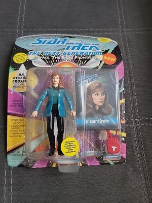 Vintage Playmates Star Trek The Next Generation Dr. Beverly Crusher. Karton geöffnet