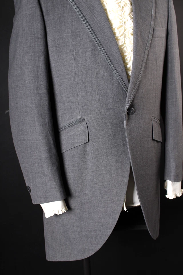 Chaqueta Esmoquin After Six Vintage Años 70 Gris Oscuro Poliéster Hombre’s 42R Ropa Formal Foto 3 de 4