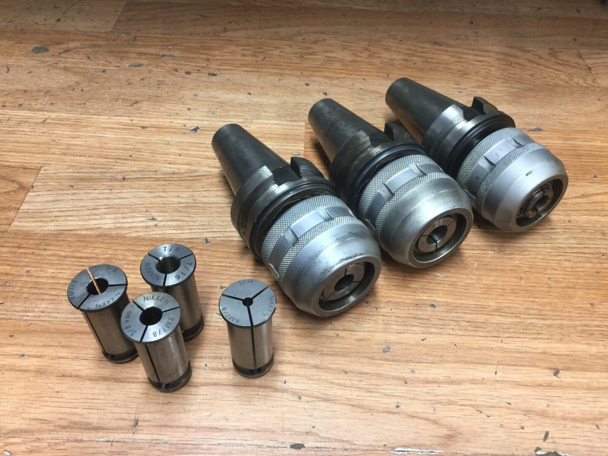 LOT OF NIKKEN BT 40 POWER MILLING CHUCK BUSHING STYLE 7/8 