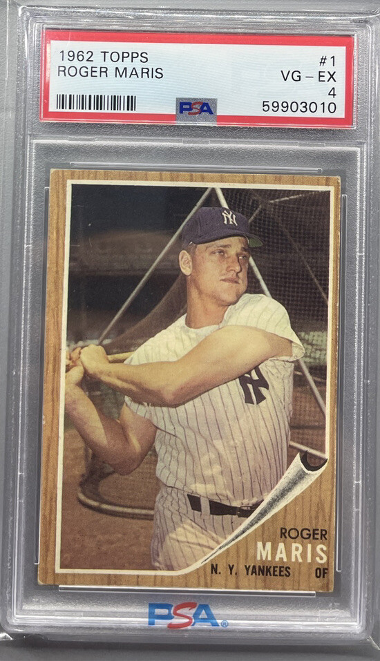 1962 Topps - #1 Roger Maris PSA 4