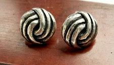 Retired James Avery Woven Knot Earrings 5.3 gr