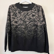 Athleta Women Jacquard Crew Sweater XL Abstra...