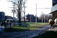 Original 1970 TTC Toronto Trolley Cars at Bathurst Station Slide #7572