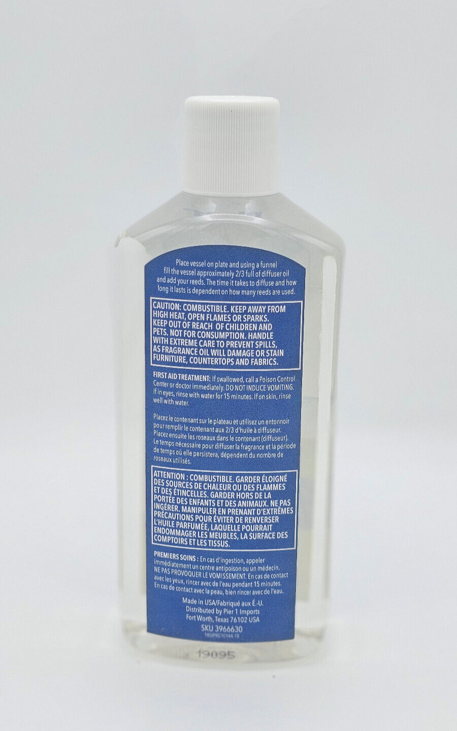 Pier 1 Reed Diffuser Refill Sea Breeze  15oz Fragrance Oil Air Freshener