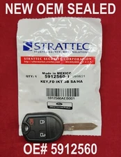 NEW OEM 164-R8070 5912560 80 Bit Ford Logo 3 Button Remote Head Key