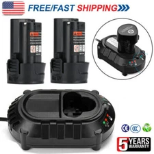 10.8V-12V Li-ion Battery / Charger for Makita BL1013 BL1014 194550-6 DC10WA Tool