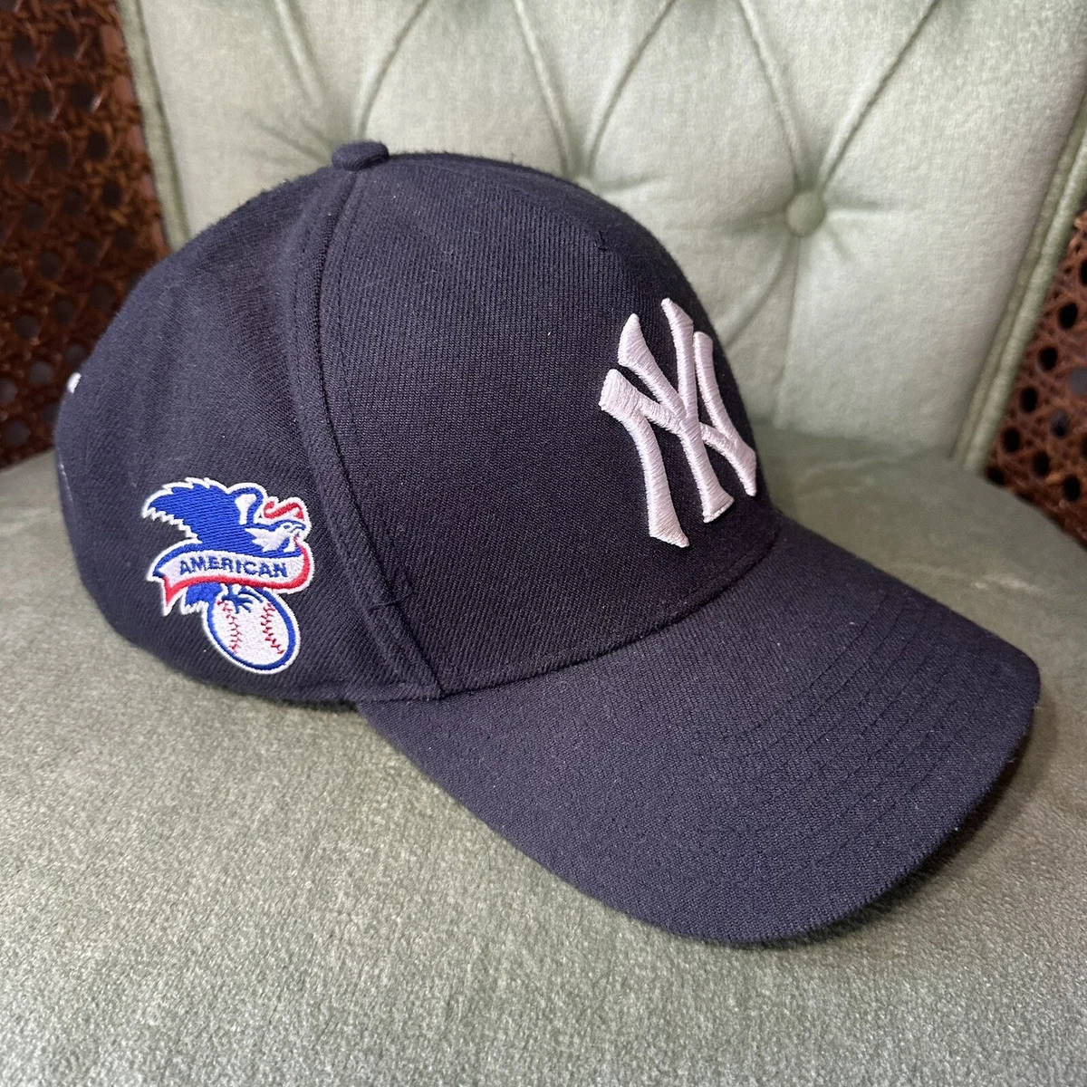 Rare SS15 Supreme x Yankees x 47 brand NAVY 5-panel cap hat