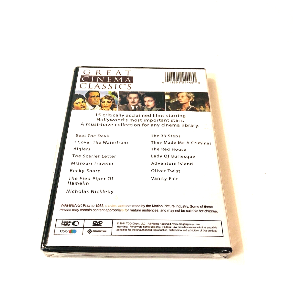 Great Cinema DVD 15 Classic Films Sean Connery Gregory Peck