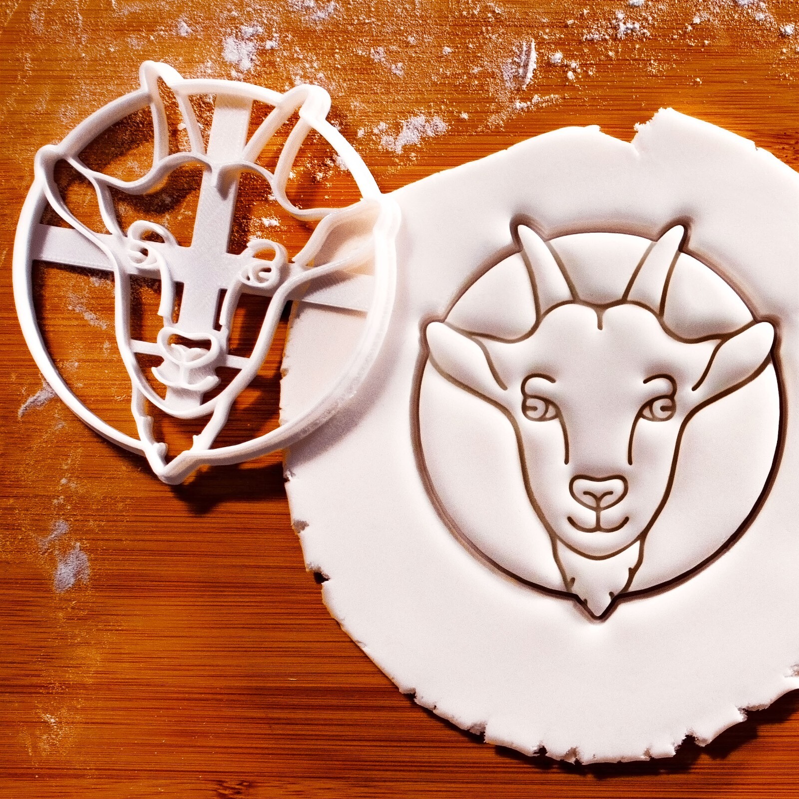 Ziege Kopf Keksausstecher Niedliches Tier Farm Yoga Baby Schauer