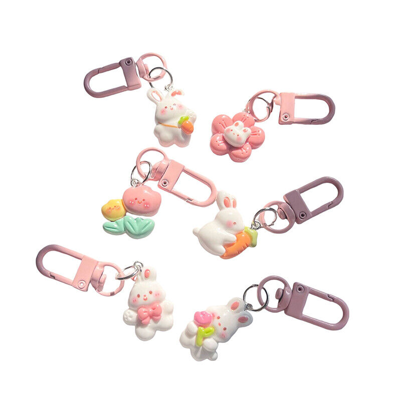 1Pcs Kawaii Cute Rabbit Keychain Cartoon Animal Pendant Girl Backpack Gift