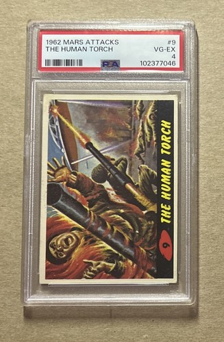 1962 Topps Mars Attacks #9 The Human Torch — PSA 4