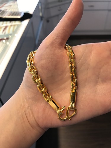 9999 24k Solid gold Anchor Chain 75 