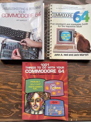 Lot 3 Commodore Computer Books ~ Troubleshooting, Repairing, Guide, Things to Do