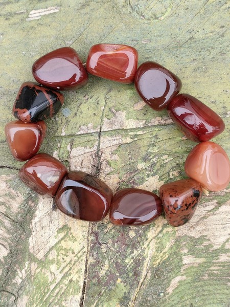 Pulsera Cuarzo Rojo vintage