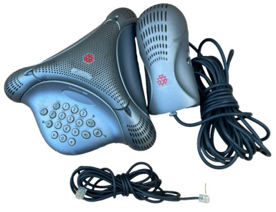 Polycom VoiceStation 100 Conference Phone System w/ Wall Module & Cable