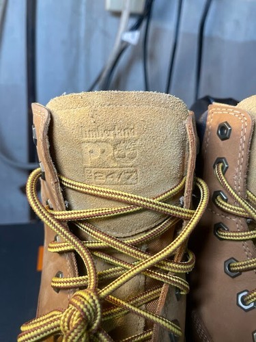 Size 10 - Mens Timberland Pro Sawhorse 6” Comp Toe Wheat Boots - 第 6/12 張圖片