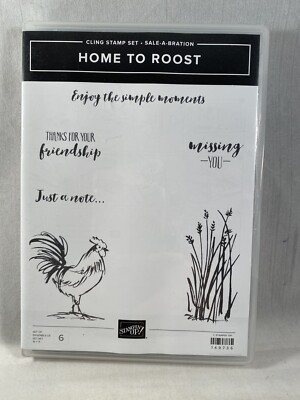 HOME TO ROOST Set Stamp Stampin Up Rooster Missing You Grass S19