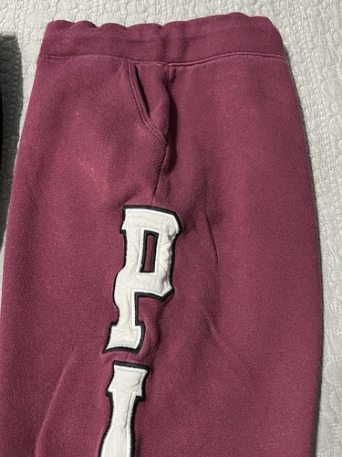 Victorias Secret Joggers in Pile Rosa Logo Classico Set di 2 Nero/Borgogna Small - Foto 16 di 19