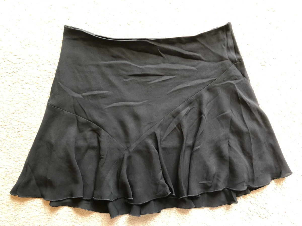 Womens Express Ruffle Mini Skirt Black Size 0 Polyester Cute New