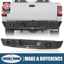 Hooke Road Rear Bumper Steel Wled Spotlights Fit Ford Ranger 93-11 Fleetside