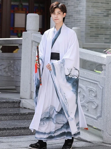 Männer Drachen Muster Kleidung chinesischer Stil traditionelles Hanfu altes Kostüm - Bild 6 von 33