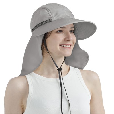 Sun Hat for Women with Ponytail Hole Neck Flap, Gardening Hat for Women Sun P...