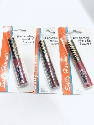 3X Sally hansen line smoothing mineral lip treatment Gloss 6522-20 Rose Quartz