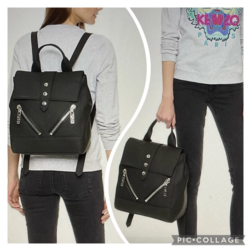 KENZO PARIS LEATHER BLACK BACKPACK MEDIUM - Image 2 of 4