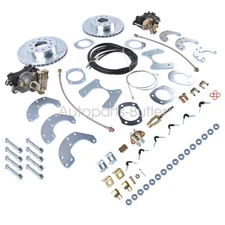 Complete Disc Brake Conversion Kit + Parking Brakes for Ford 8" 9" Small Bearing