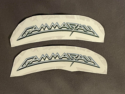 Lot of 2 GAMMA RAY 1/2'' x 3'' Band Logo STICKERS Fast! FREE SHIP!
