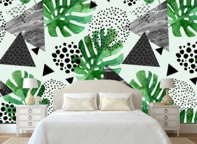 3D Pineapple Leaves K14068 Wallpaper Mural Self-adhesive Removable Sticker Kay