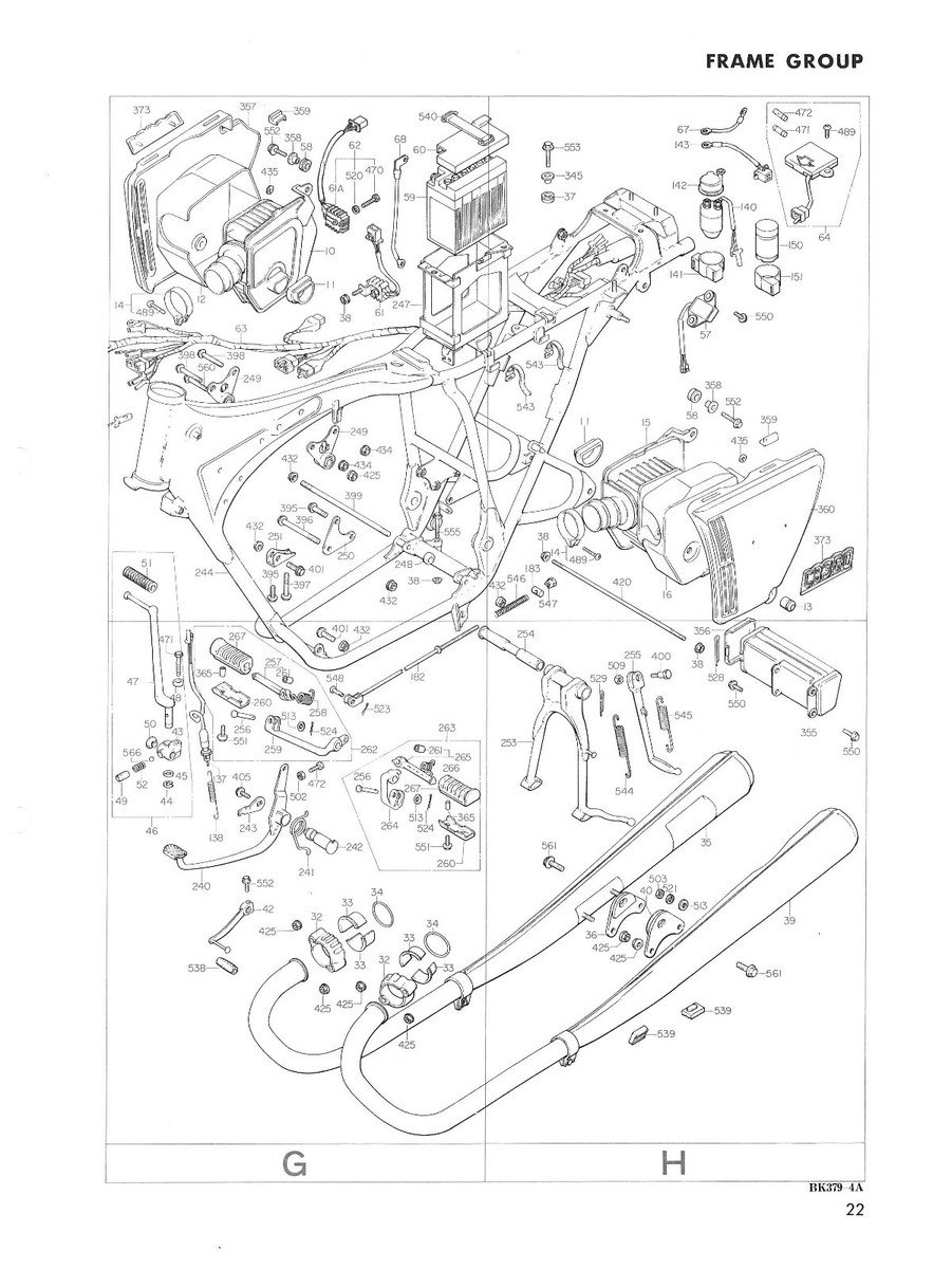 HONDA Parts Manual CB360 CB360P Police 1974 1975 1976 1977 Spares