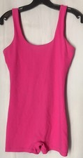 Automet Small Pink Body Suit Tank Top Leotard, Unitard Dance Wear Bodysuit