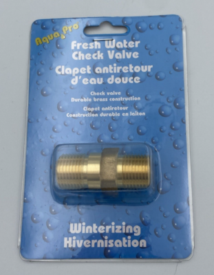 #ad Aqua Pro fresh water check valve 20818 1 2quot; x 1 2quot; Male Lead Free Winterizing $7.95