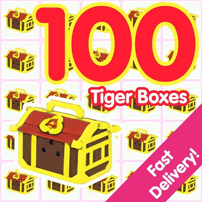 100 Tiger Box   US Seller   Adopt From Me Today!