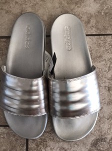 adidas metallic slides