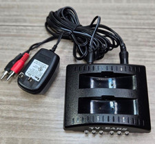TV Ears Wireless Hearing Analog Transmitter Dual Charger Base, Audio Cables T30