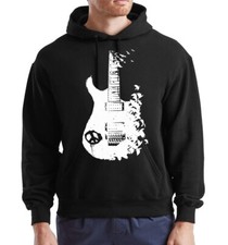 Band Guitar Hoody Sweatshirt Banksy Peace Crow Pigeon Mens Hood