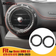 Carbon Fiber Air Outlet Vent Ring Cover For Benz AMG GT GTS GTR 2015-2023 Glossy