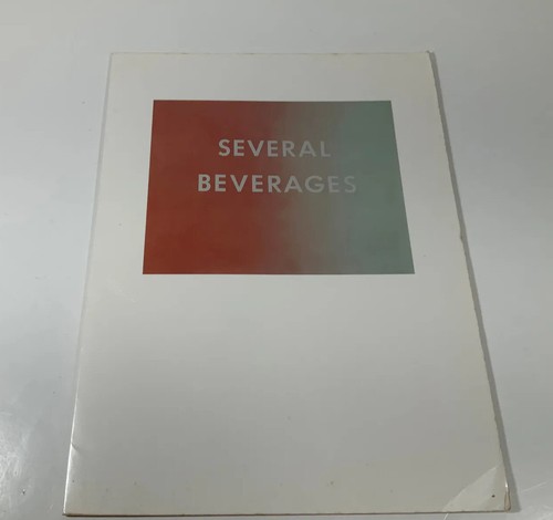 Vintage ED RUSCHA "Several Beverages" Menu And Lapel Pin for DC3 Restaurant - Bild 1 von 5
