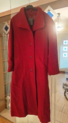 Damen Mantel aus Kaschmir und Wolle, Bordeaux Rot, Größe 38, sehr gut Qualität 