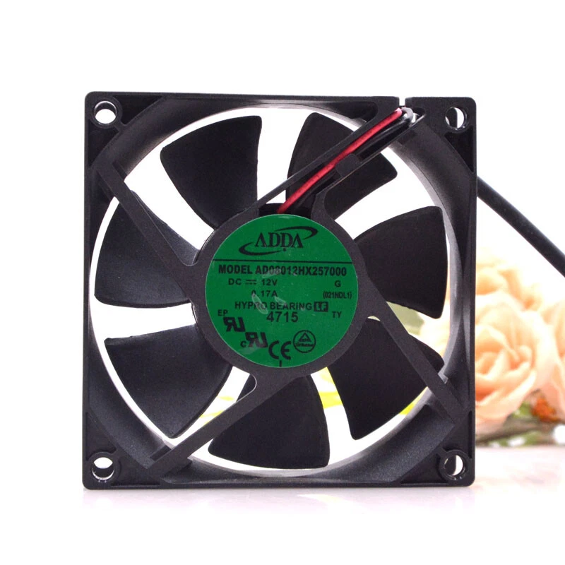 1pc ADDA AD08012HX257000 12V 0.17A 8025 8CM 2-wire Cooling Fan NEW - Image 2 of 4