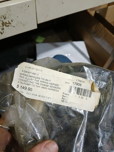 NEW vw TDI 99-01 WIRING Harness # 038 971 627 E NOS OEM - Picture 10 of 12